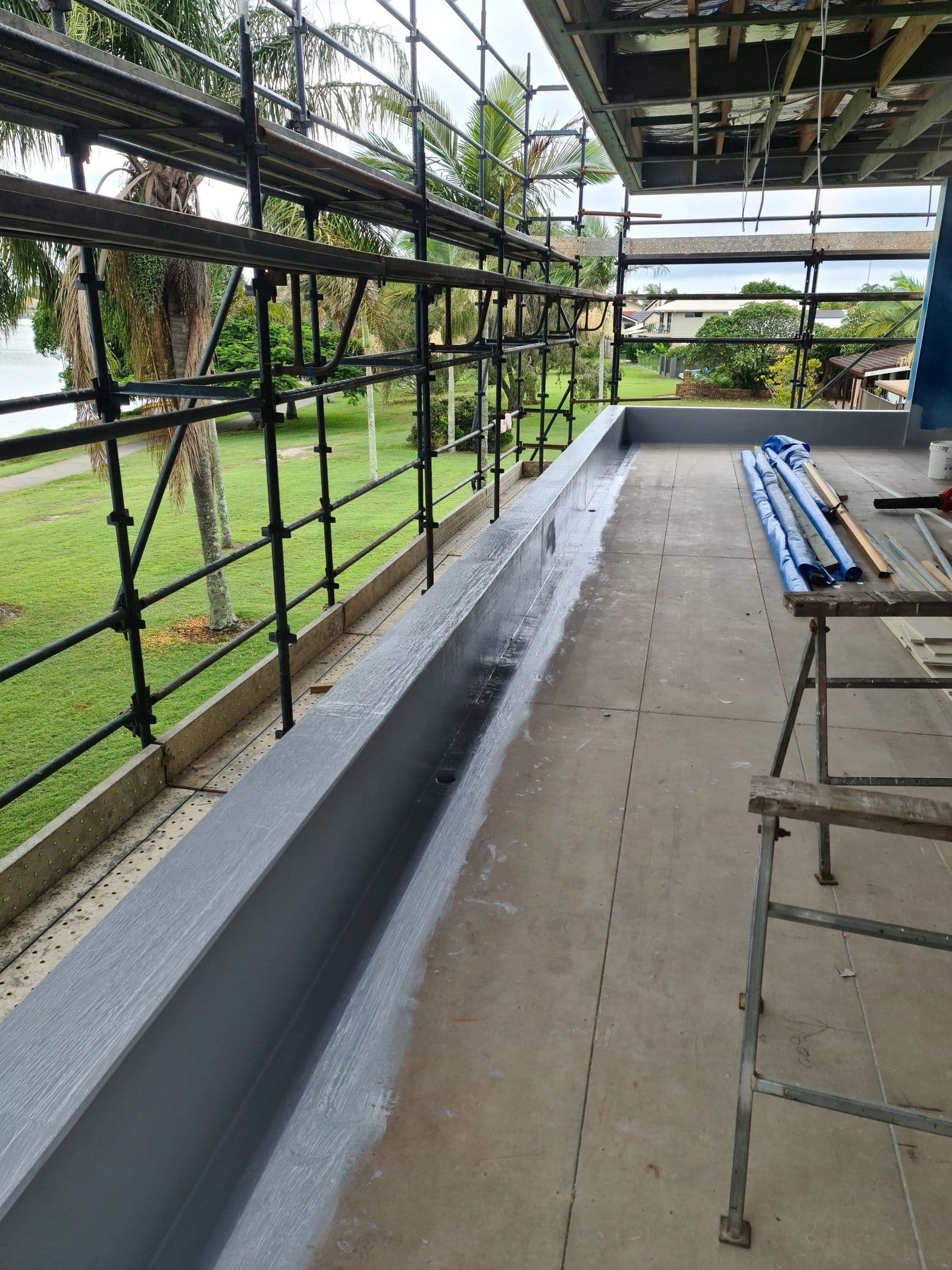 Outdoor waterproofing project